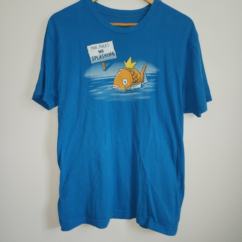 Magikarp Pool Rules Graphic T-Shirt Sz Large